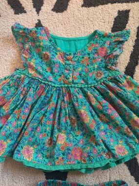 Spell Turquoise Folktown Blouse 4Y